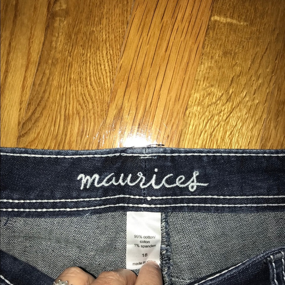 Maurice’s blue jean shorts